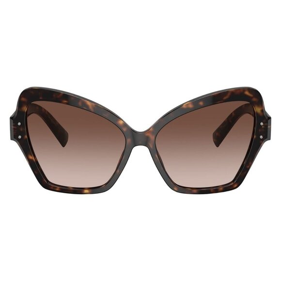 New Dolce & Gabbana Havana Butterfly DG4463 502/13 Sunglasses Women - Picture 2 of 6